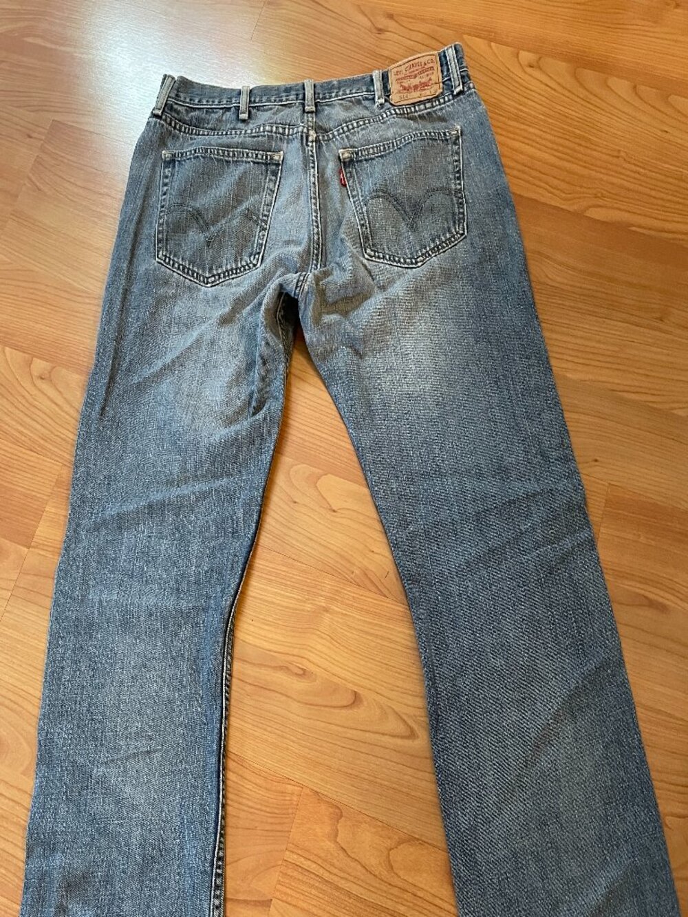 VTG 38 x 32 Levi Strauss Original Riveted Slim Straight Denim Levi's Jeans Y2K